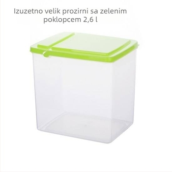 Rectangular plastična kutija za pohranu s poklopcem na preklop za trgovine s mliječnim čajem – mini posuda za hranu, 1 L, za mlijeko u prahu i začine