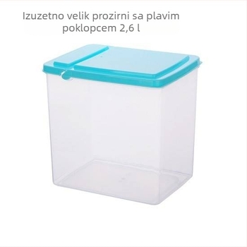 Rectangular plastična kutija za pohranu s poklopcem na preklop za trgovine s mliječnim čajem – mini posuda za hranu, 1 L, za mlijeko u prahu i začine
