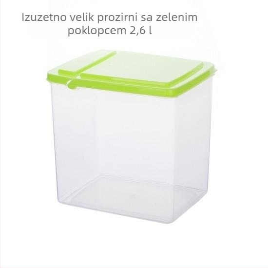Rectangular plastična kutija za pohranu s poklopcem na preklop za trgovine s mliječnim čajem – mini posuda za hranu, 1 L, za mlijeko u prahu i začine