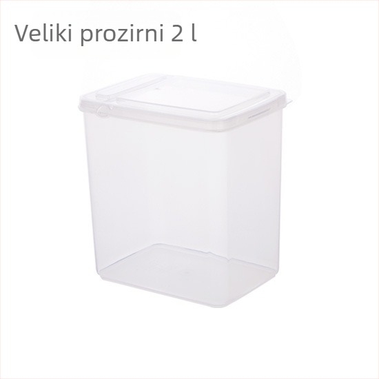Rectangular plastična kutija za pohranu s poklopcem na preklop za trgovine s mliječnim čajem – mini posuda za hranu, 1 L, za mlijeko u prahu i začine