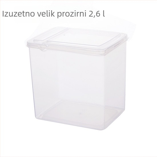 Rectangular plastična kutija za pohranu s poklopcem na preklop za trgovine s mliječnim čajem – mini posuda za hranu, 1 L, za mlijeko u prahu i začine