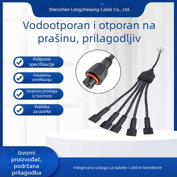M14 ženski konektor s 5-pozicijskim terminalom, Y-tip vodootporan konektor za kabel industrijske automatizacije