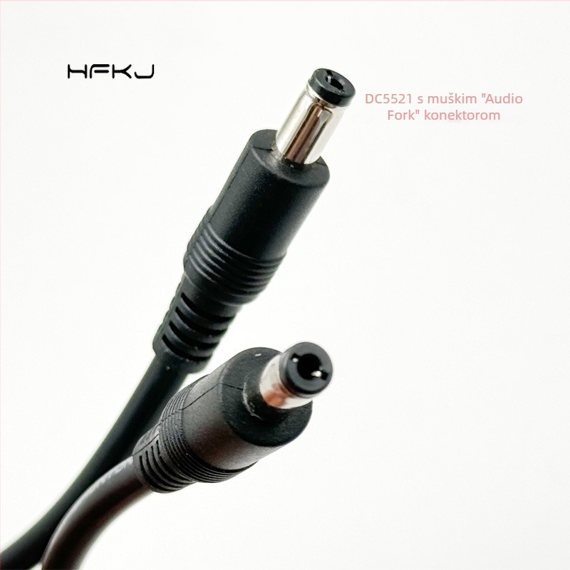 Kabel za napajanje DC visoke snage, presjek 0,75 mm², DC5521 muški-muški konektor, LED nadzorni priključak 5,5×2,1 mm