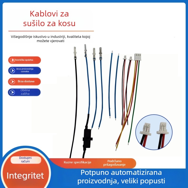 Kabel za sušilo za kosu s PTFE visokotemperaturnom žicom za spojnu ploču – spojne i terminalne žice