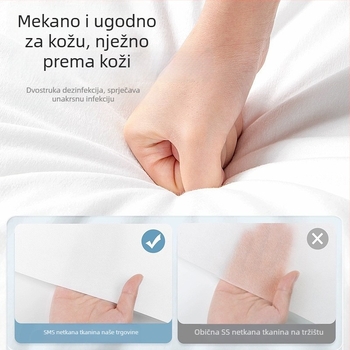 Jednokratni trodijelni set za spavanje u vlaku visokih brzina: posteljina i prijenosni jednodjelni spavaći vreć za putovanja