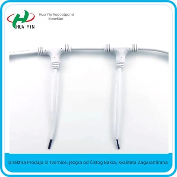T-oblik trostriuki konektor LED adapter kabel za povezivanje biljnih lampi, kabel za spajanje, utikač, univerzalni terminalni adapter
