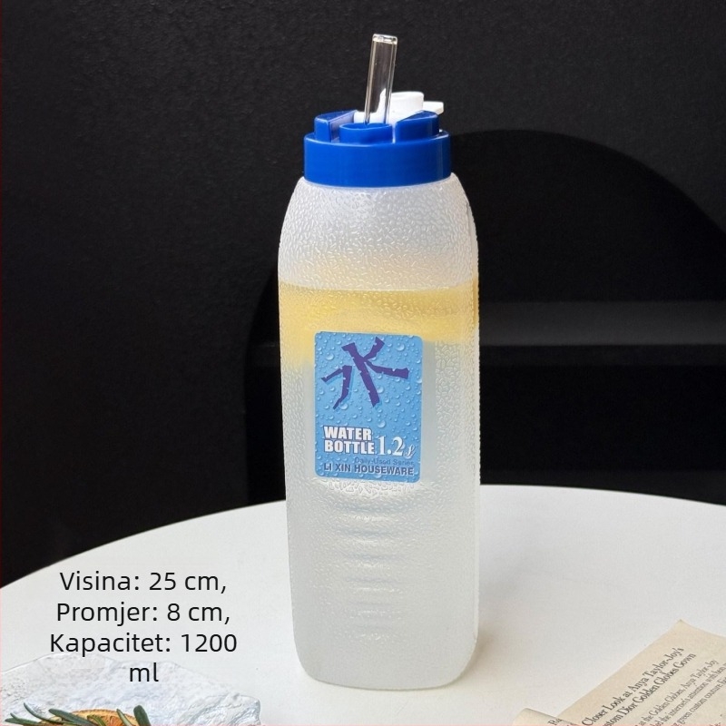 Prijenosna čaša za kavu i vodu visoke kapacitete, plastika za hranu, za kućnu upotrebu; pogodna za hladnu vodu i hladno pripremljeni čaj