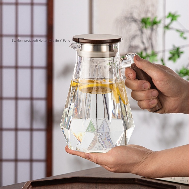 Boca od borosilikatnog stakla za hladnu vodu, velika kapaciteta, otporna na toplinu, kućna upotreba
