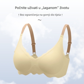 Ljetni bešični grudnjak bez žice za žene, koži prijateljski, prozračan, lagana potpora za male grudi, dizajn lijepog leđa
