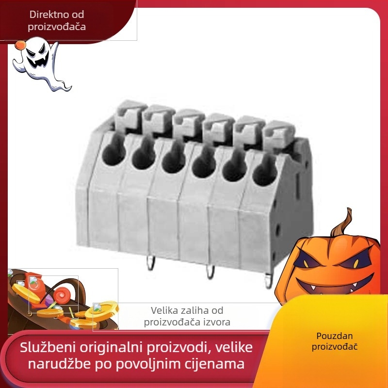 PCB terminal blok s oprugom za pritiskanje DG/DA250, 3,5 mm LED konektor