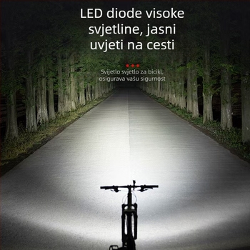 Vanjska prednja svjetiljka za bicikl, vodootporna, visoke svjetline za noćnu vožnju, MTB oprema, ručna lampa