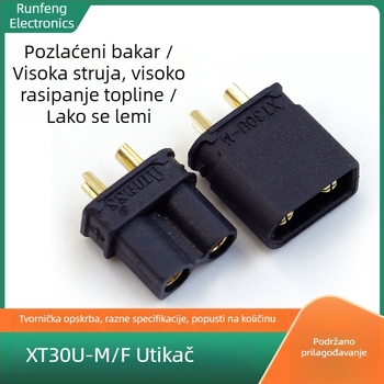 Amass XT30U-M/F 2-polni visokoučinkoviti konektor za litijsku bateriju za motore modela zrakoplova