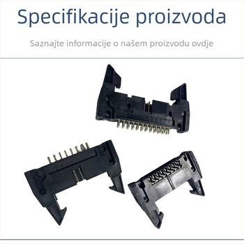 Konektor horn oblike, prav dući utikač s kopčom za uho, 1,27 mm razmak, 10-60 pinova, kabel‑na‑ploču / ploča‑na‑ploču