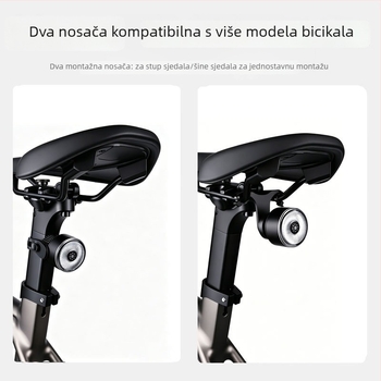 Svjetlo za bicikl od aluminijskog legura, inteligentna zadnja svjetiljka za kočenje sa senzorom, svjetlo za vožnju, dvostruki aluminijski nosač