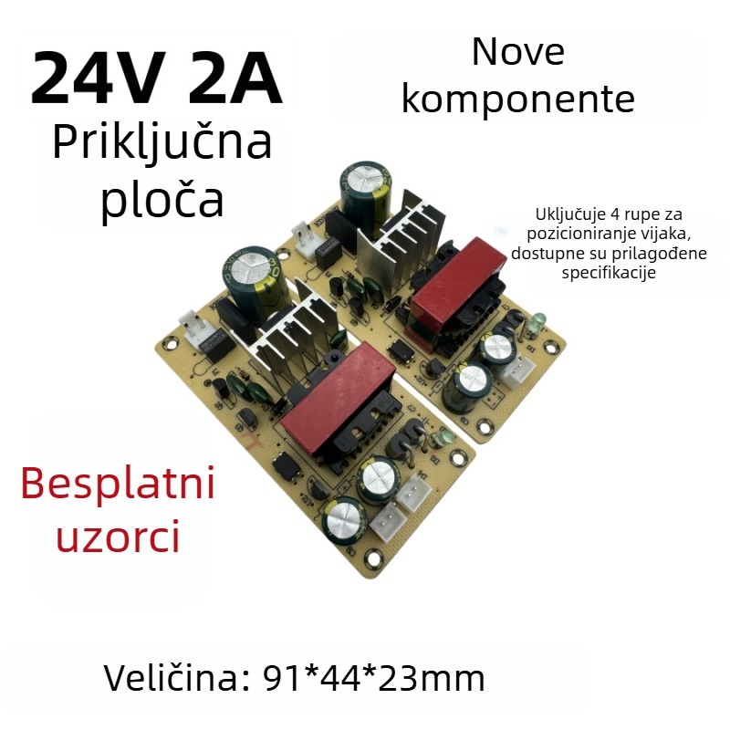 Napajanje ploča 24V 2A, 48W, industrijske klase, AC/DC prekidačko napajanje s ugrađenom golom PCB stabilizacijom napona