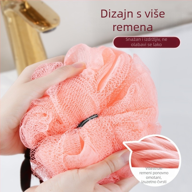Tuš kugla s remenom za kačenje – slatka i mekana spužva za masažu leđa