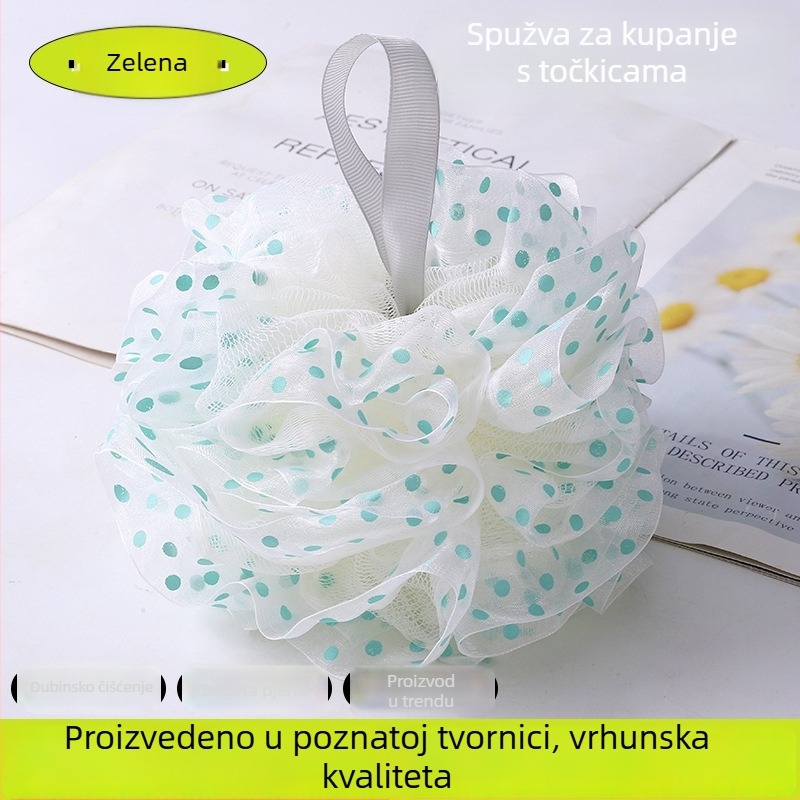 Veliko kupališno cvijeće s točkicama – iznimno mekana kuglica za kupanje za dubinsko čišćenje