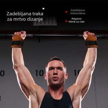 Zaštita dlanova od umjetne kože, otporna na habanje i protuklizna za zglob, oprema za fitness i dizanje utega, traka za hvatanje.