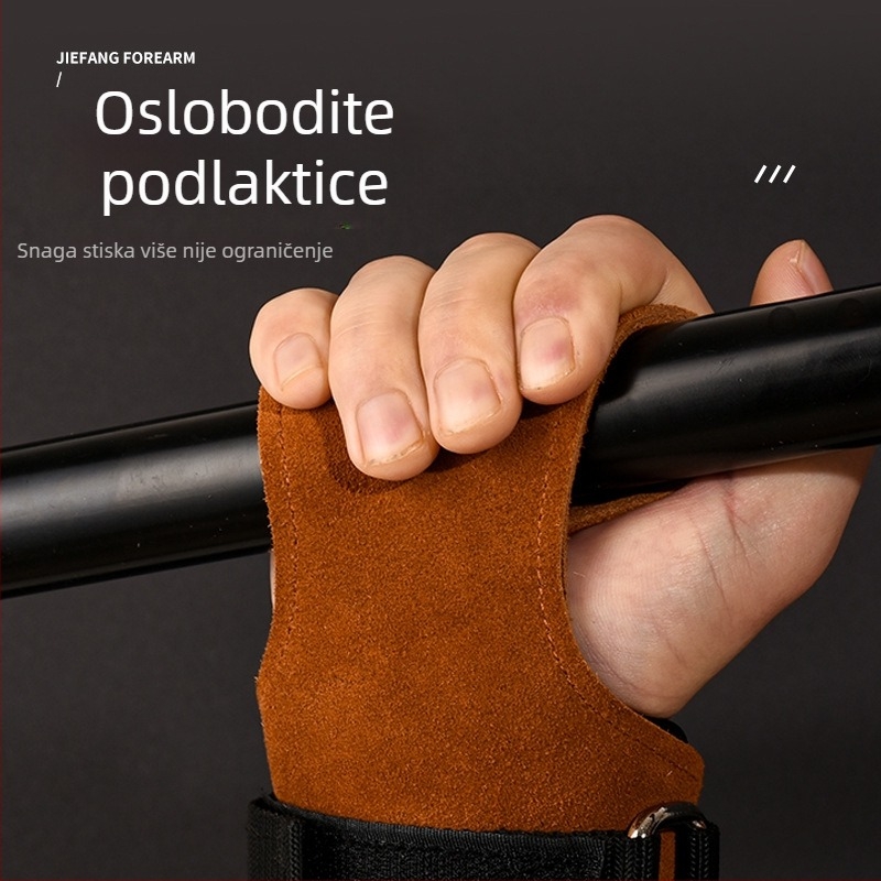 Zaštita dlanova od umjetne kože, otporna na habanje i protuklizna za zglob, oprema za fitness i dizanje utega, traka za hvatanje.