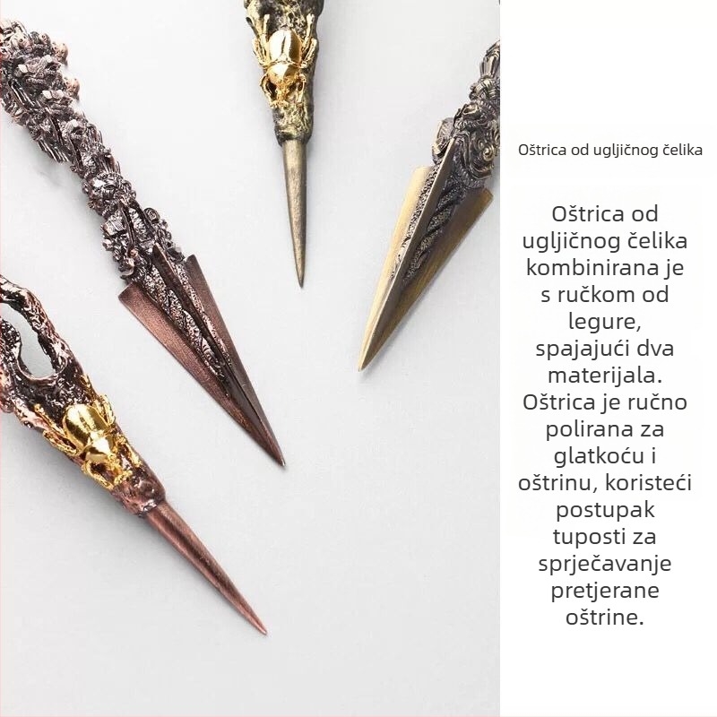 Danganitang visoko ugljični čelik, antički bakar Pu'er čajni nož, čajna igla, čajna cigla, čajna torta, ručno izrađeni crni čaj konus