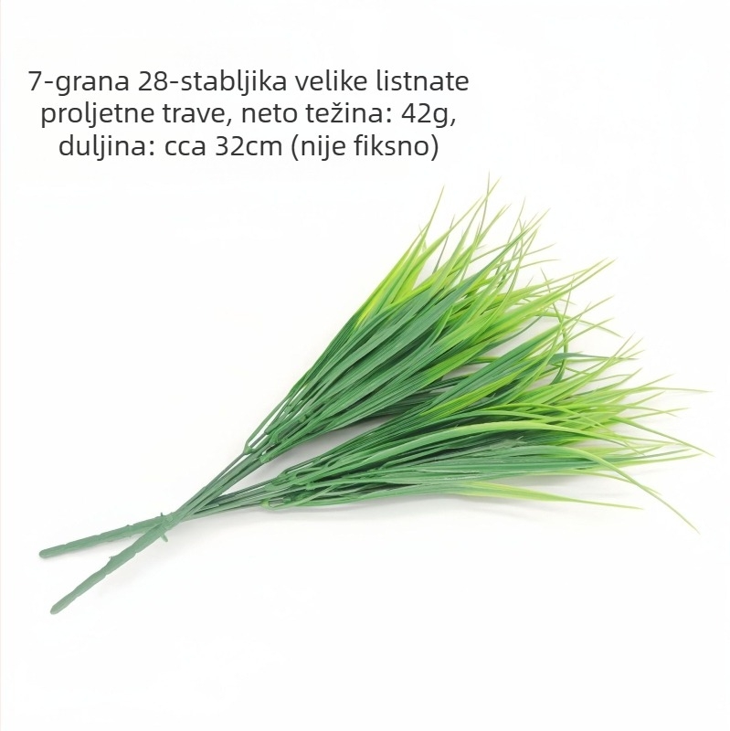 Umjetna trava za uređenje krajolika, izgled žitarice, 32 cm visine, plastika, set od 7 travnih vlakana, dekor u loncu, za vjenčanja i fotografiju na otvorenom
