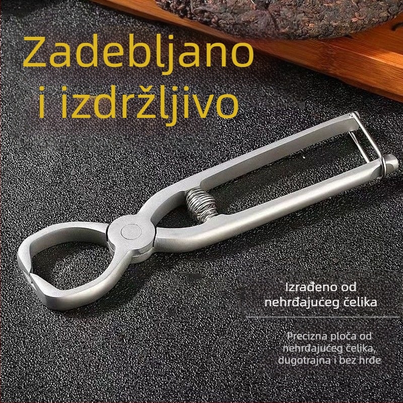Set alata za čaj od povećanog nehrđajućeg čelika: klešte za čaj, otvarač za blokove čaja, čajna igla, set klipova, ručno izrađen zdrojač čaja.