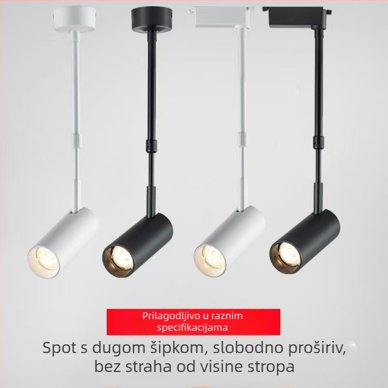 LED spot s dugim ramenskim krakom za izložbe i vjenčanja, duga šipka rasvjeta, COB clip spot za pozadinu galerije, prilagodljivo postavljanje na površinu