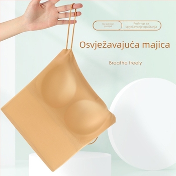 Bezšivna sportska grudnjica s stražnjim remenima, bežični, push-up za mali obim grudi, lagani ljetni dizajn