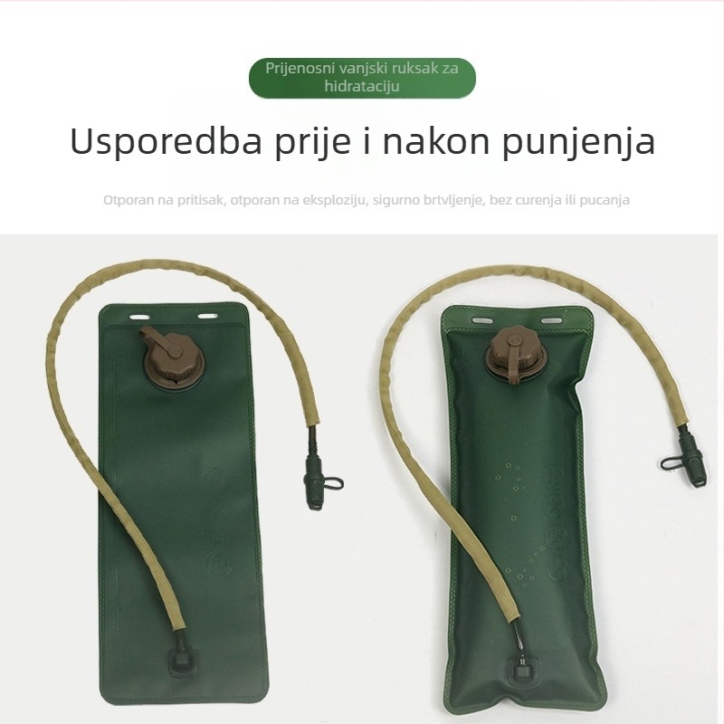 3-litrena vodena torba za biciklizam i aktivnosti na otvorenom, s TPU unutarnjim slojem, sklopiva vodena torba