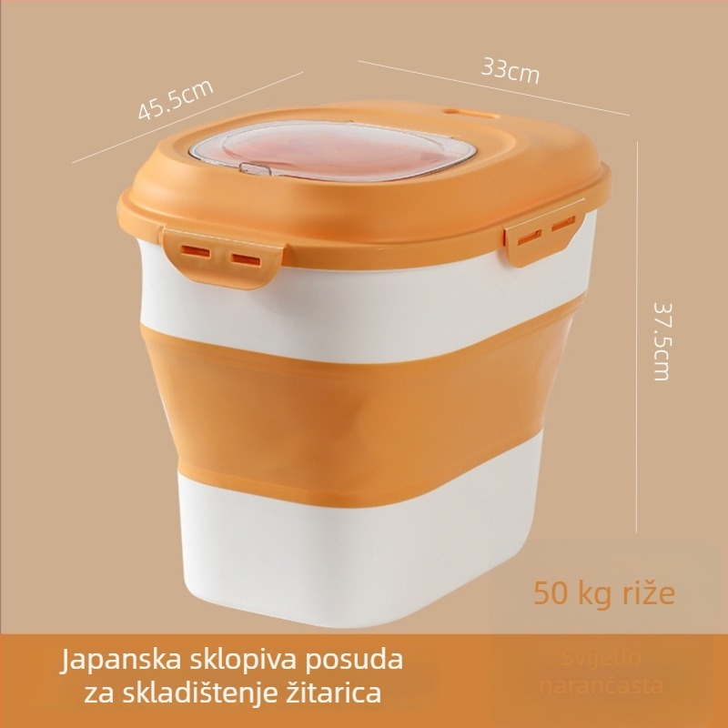 Sklopiva kutija za skladištenje hrane za mačke i pse, s velikim kapacitetom, otporna na vlagu i insekte.