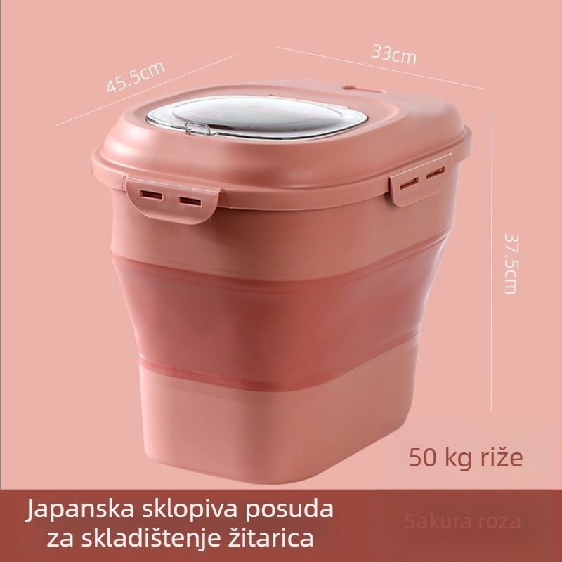 Sklopiva kutija za skladištenje hrane za mačke i pse, s velikim kapacitetom, otporna na vlagu i insekte.