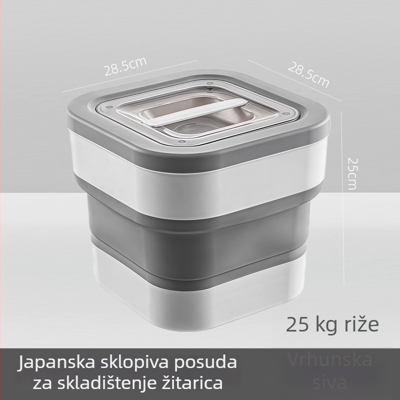Sklopiva kutija za skladištenje hrane za mačke i pse, s velikim kapacitetom, otporna na vlagu i insekte.