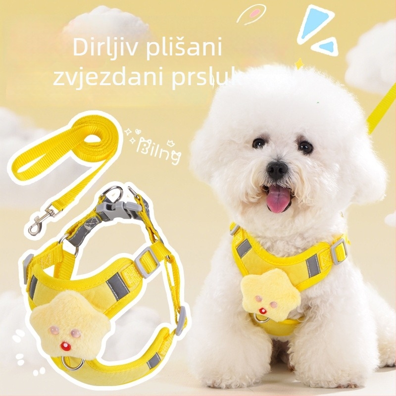 Pojas za pse za male pasmine s prsnom trakom i povodcem