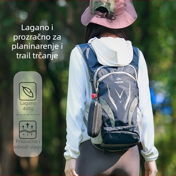 Vodootporan ruksak za planinarenje, lagan, svestran, nylon sport ruksak za aktivnosti na otvorenom s reflektirajućim detaljima za biciklizam