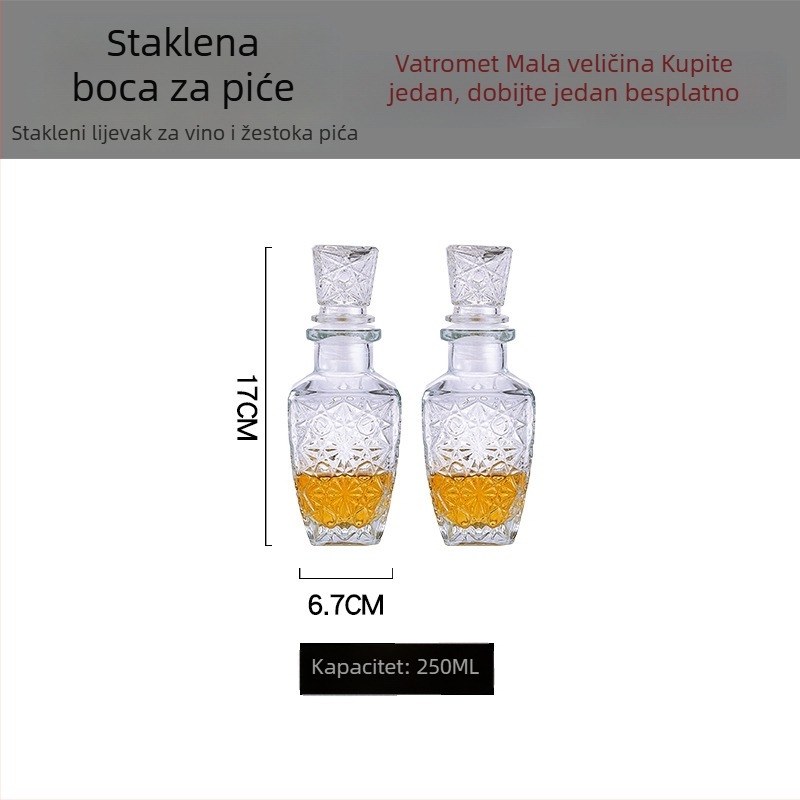 Kristalno stakleni dekanter sa poklopcem za vino i viski