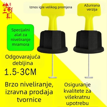 Alat za niveliranje mramornih pločica s debelom i produženom čeličnom iglom – alat za postavljanje kamena