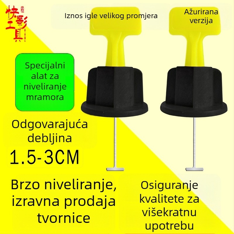 Alat za niveliranje mramornih pločica s debelom i produženom čeličnom iglom – alat za postavljanje kamena