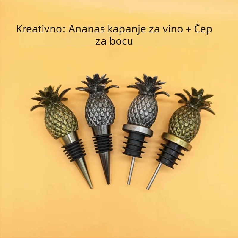 Ananas oblikovan izlijevač vina od cinkovog legura – čep u obliku ananasa za crveno vino