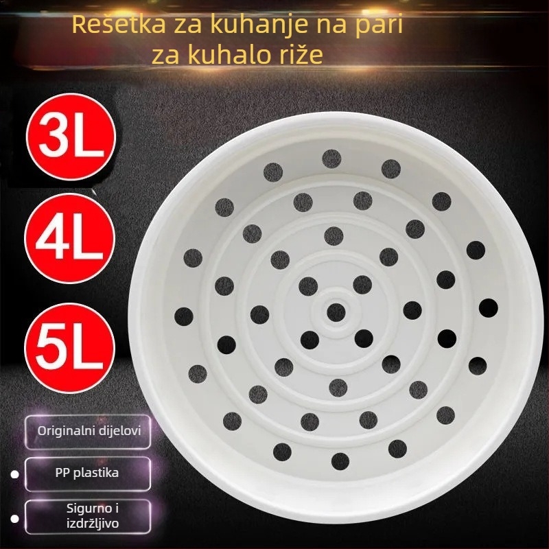 Midea/Supor rešetka za paru za rižar, plastična posuda za paru, 3L–5L, dodaci