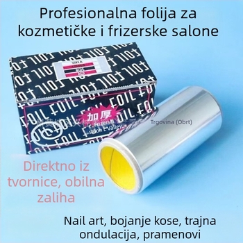 Frizerska aluminijska folija za trajnu i pramenove — alat za stiliziranje i uvijanje kose
