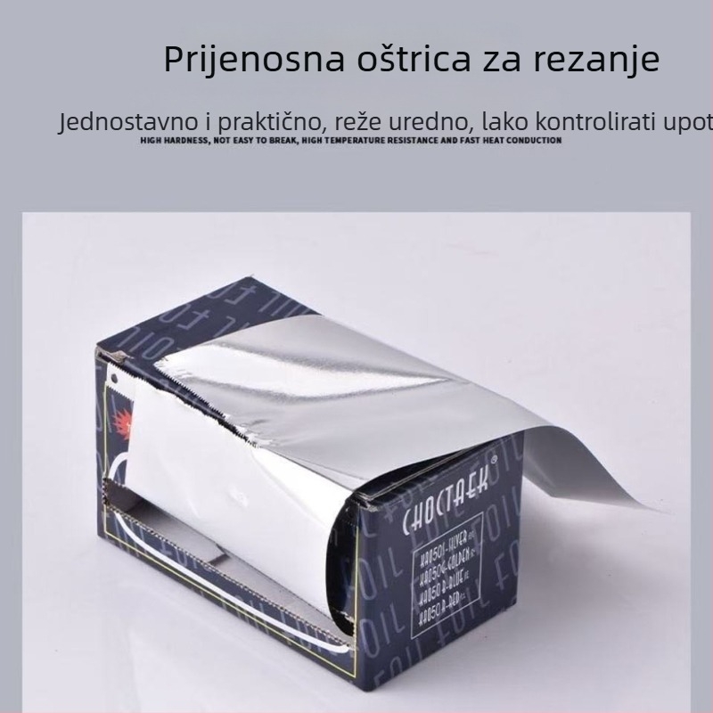 Frizerska aluminijska folija za trajnu i pramenove — alat za stiliziranje i uvijanje kose