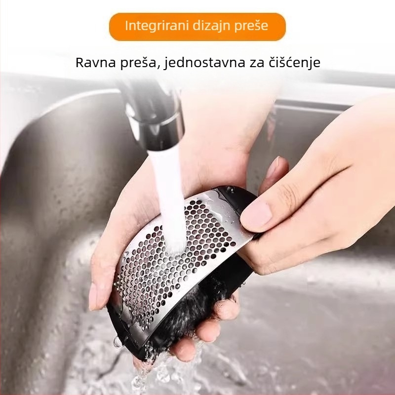 Nehrđajući čelična presa za češnjak i sjeckalica za đumbir – ručni kuhinjski alat za pastu od češnjaka