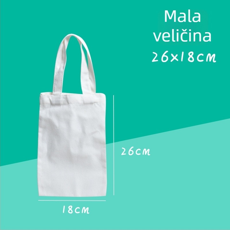 Prazna platnena torba za grafite — DIY komplet za djecu, velika kapaciteta, ekološka torba za kupovinu.