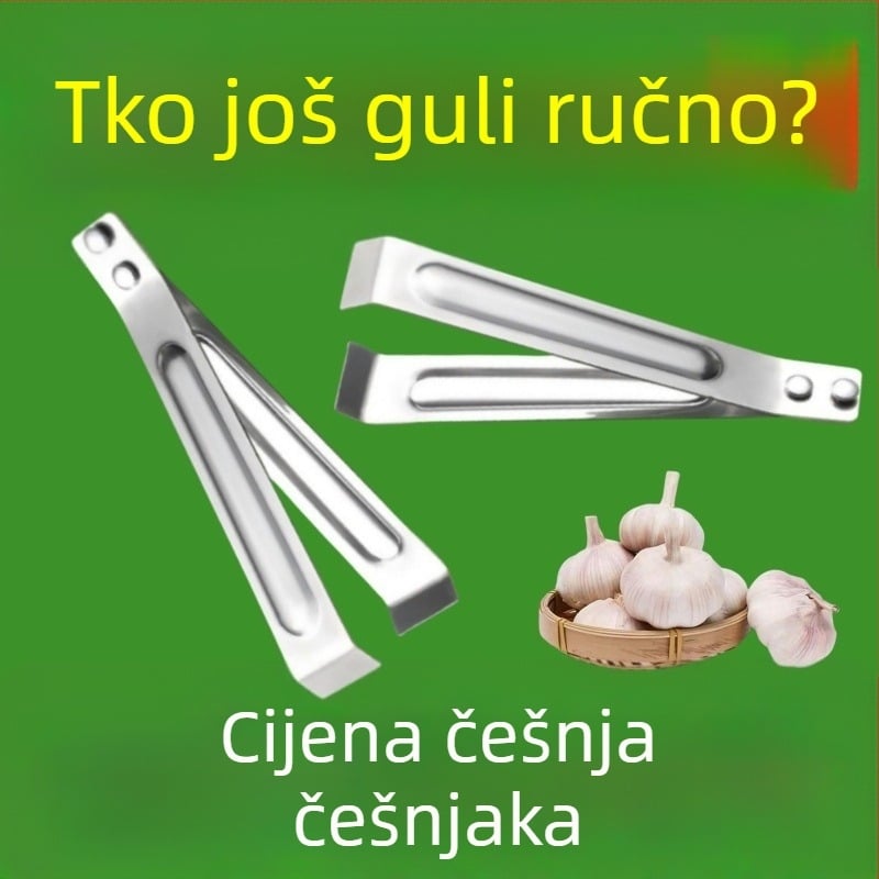 Klip za oljuštenje češnjaka od nehrđajućeg čelika, kućanski alat za brzo ljuštenje velikih češnjaka