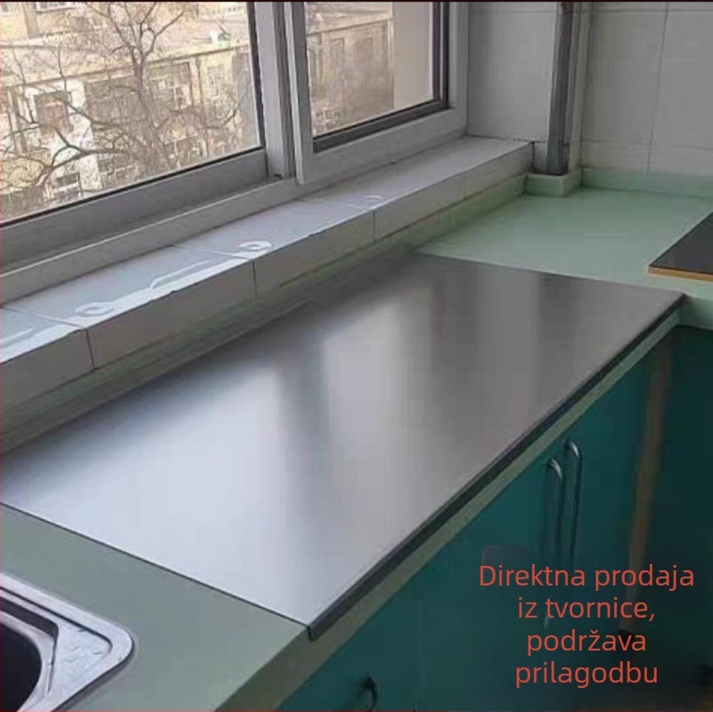 304 nehrđajući čelik — kuhinjska daska za tijesto i rezanje s neprijanjajućom površinom, antibakterijska i protiv plijesni