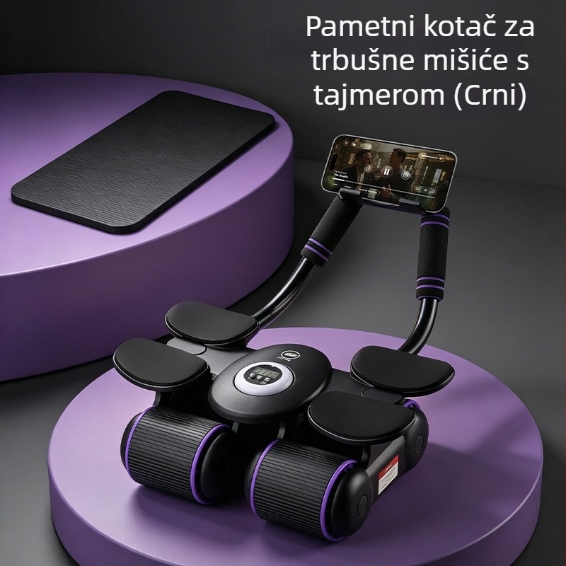 Automatski kolut za trbušnjake s podrškom za laktove — kućni fitness uređaj za vježbanje trbušnih mišića