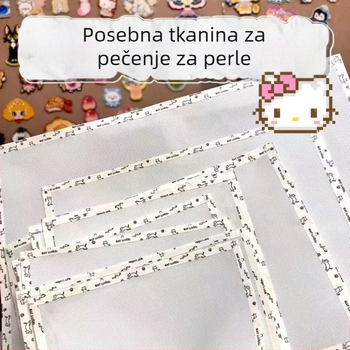 Ručna krpa za glačanje fusibilnih perlica, s ušivenim rubovima, ultradebela 0,25 mm, bez rupa, gruba tekstura