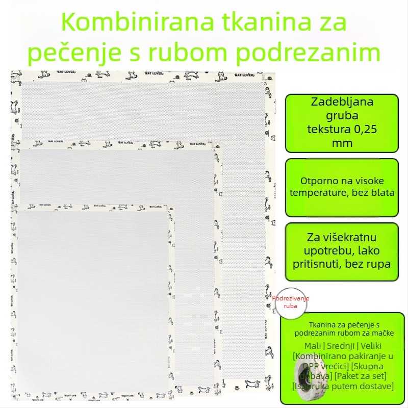 Ručna krpa za glačanje fusibilnih perlica, s ušivenim rubovima, ultradebela 0,25 mm, bez rupa, gruba tekstura