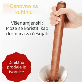 Set drvenih valjaka – veliki i mali, za tijesto i listove za knedle