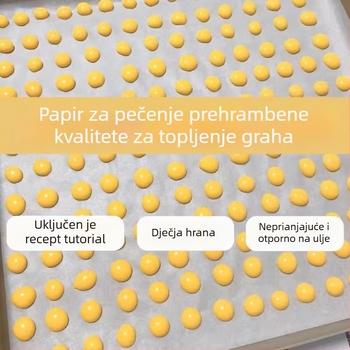 Silikonska uljna papirna podloga za pećnicu, apsorbira ulje, pogodna za pečenje i kolače